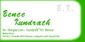 bence kundrath business card